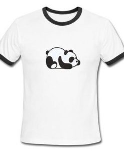 Lazy Panda Ringer T Shirt