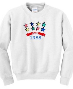 Coca Cola Rainbow Stars 1988 Sweatshirt