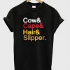 Cow Cape Hair Slipper T Shirt