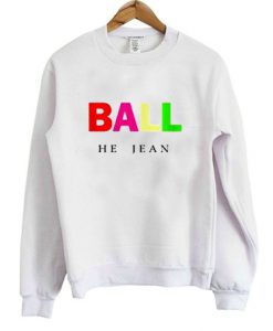 Ball He Jean Rainbow Crewneck Sweatshirt