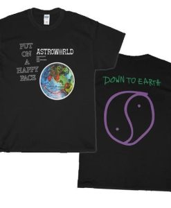 Astroworld Put On a Happy Face Down To Earth T-Shirt