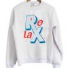 Relax Uneven Font Sweatshirt