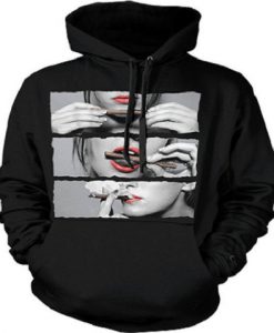 Sexy Girl Rolling Blunt hoodie