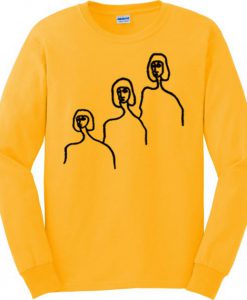 Three Faces Sketch Sweatshirt