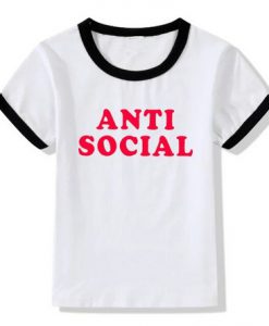 Anti Social Ringer T Shirt