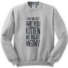 are you kitten me right meow sweatshirt