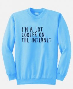 i’m a lot cooler on the internet sweatshirt