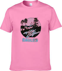 Eagles Hotel California Vintage Pink T Shirt