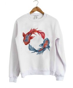 Koi Fish Yin Yang Graphic Sweatshirt