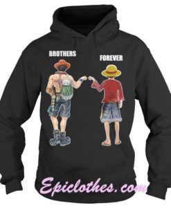 One Piece Ace Luffy Brothers Forever Hoodie