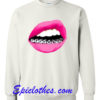 Red Lip Women Fuschia Color Sweatshirt