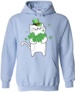 St Patrick’s Day Cat Lepurrchaun Hoodie