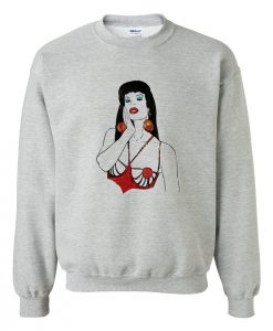 Women Pose Sexy Sweatshirt