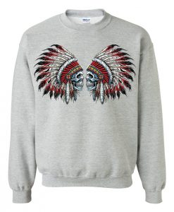 two skull indian sweatshirt