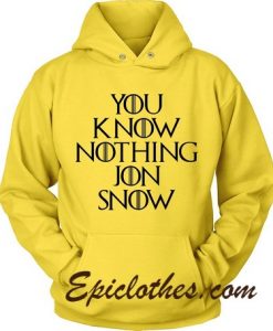 you know nothing jon snow hoodie