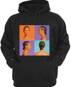 Alicia Keys Hole In Graphic Hoodie