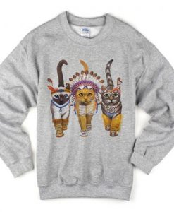 Cat Indians Graphic Sweatshirt