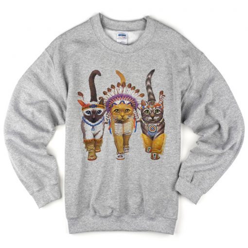 Cat Indians Graphic Sweatshirt