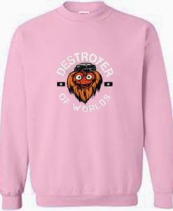 Gritty Destroyer Of Worlds Sweatshirt pink