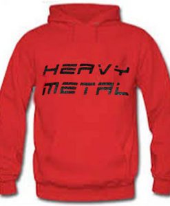 Heavy metal logo Hoodie red