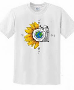 Travel Sunflower Art T Shirt