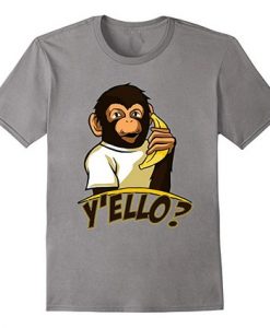 monkey on the phone t shirt