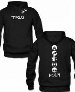 tris four logo hoodie