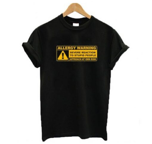 Allergy Warning Severe Reaction T-Shirt