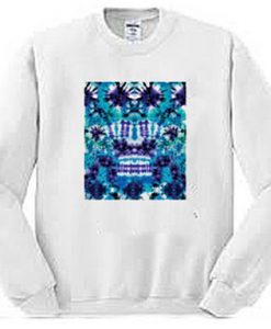 Aqua Summer Tie Dye Batik Sweatshirt