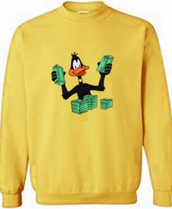 Daffy Duck Stacking Money Sweatshirt