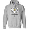 Imagine White Flower Hippie Peace hoodie