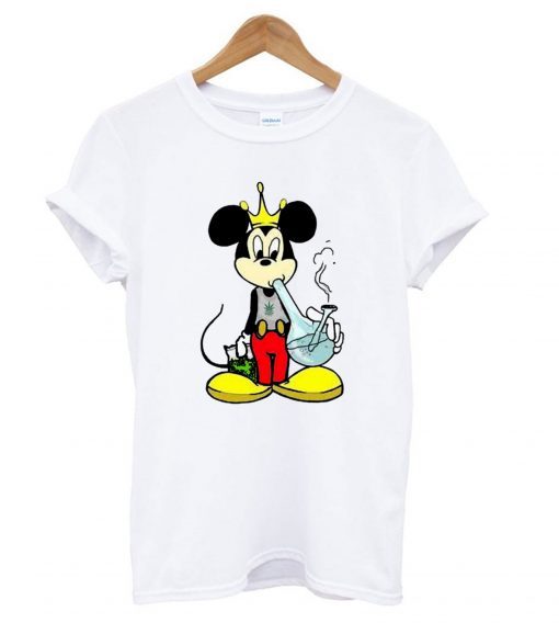 Mickey Mouse Smoking a Bong Marijuana T Shirt