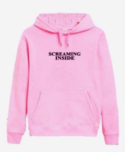 Screaming Inside Font Hoodie