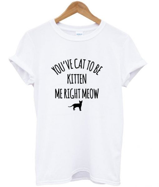 Youve Cat To Be Kitten Me Right Meow T Shirt