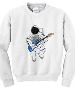 astronaut playing guitar sweatshirt