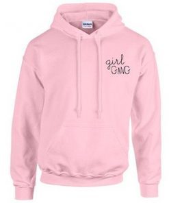 girl gang pocket logo hoodie