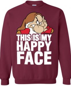 this is my happy face disney sweatshirt