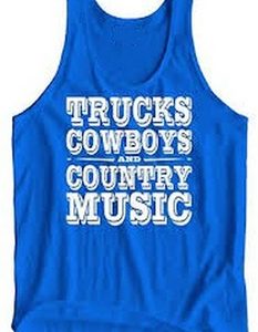 trucks cowboys and country music tanktop