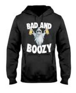 Bad And Boozy Drinking Ghost Hoodie