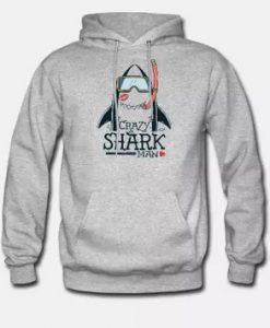 Crazy Shark Man Hoodie pullover