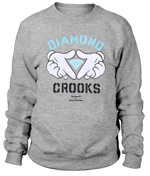 Diamond Crooks Mickey Mouse Hands Sweatshirt