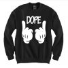 Dope Mickey Hand Graphic Sweatshirt