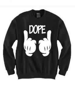 Dope Mickey Hand Graphic Sweatshirt