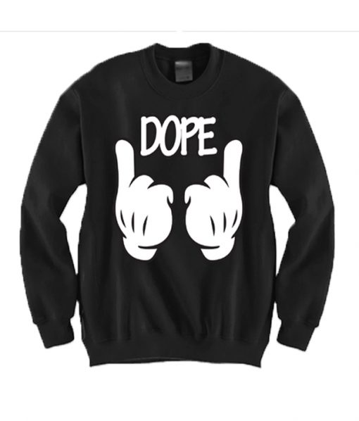 Dope Mickey Hand Graphic Sweatshirt