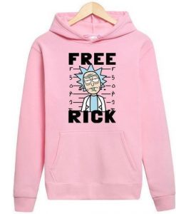 Free Rick and Morty Hoodie Pink