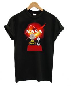 Snoopy and Charlie Brown Black Hole NASA T shirt