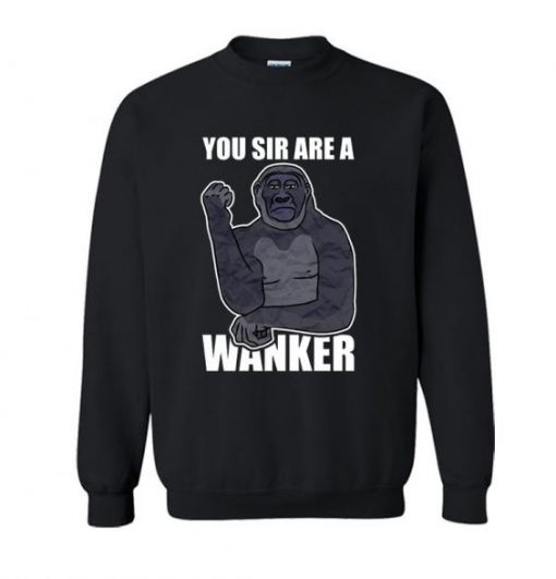 You Sir Are Wanker Smug Gorilla meme sweater