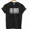 god made me barcode t shirt