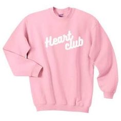 Heart Club Font Sweatshirt Pink