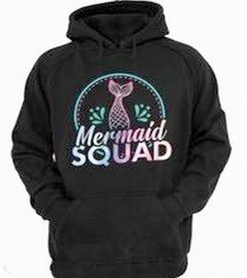 mermaid squad graphic hoodie